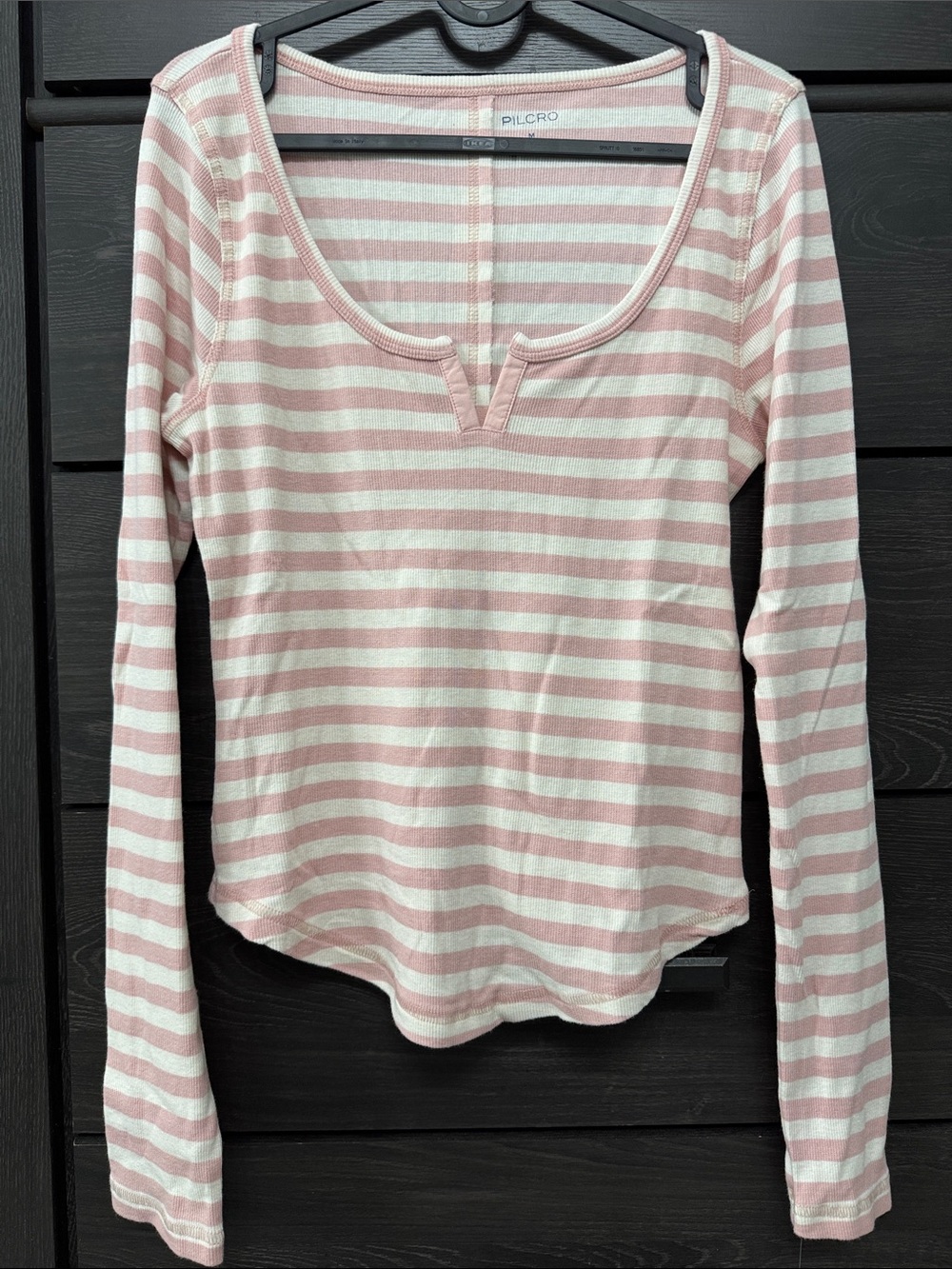 Anthropologist Pilcro Notched Long- Sleeved Tee - Picture 2 of 6